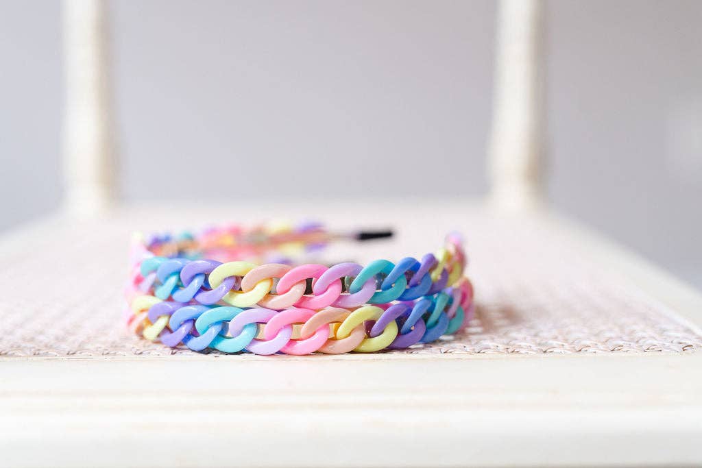Glam Chain Headband - Solid Rainbow