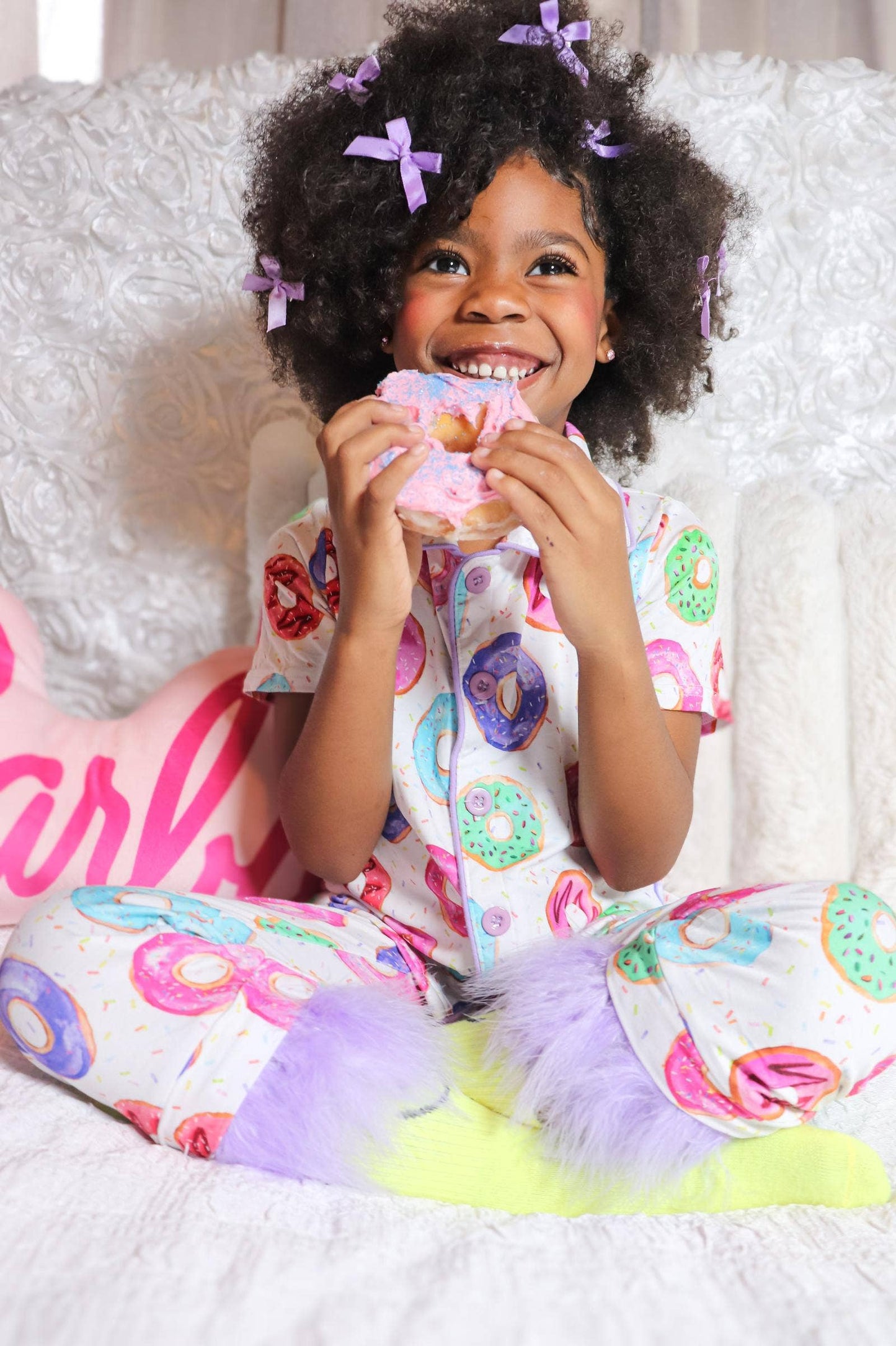 Donut Print Bamboo Feather PJs