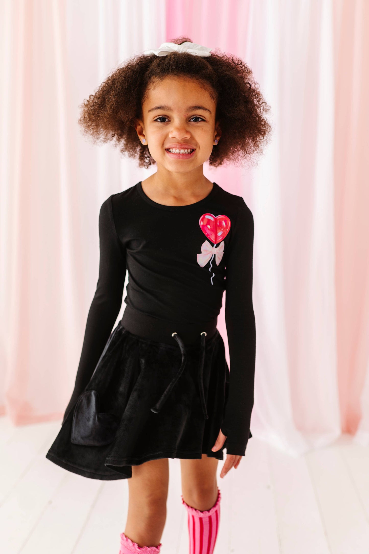 Lollipop Heart | Black Bamboo Long Sleeve