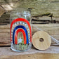 Patriotic Beer Can Glass, America Beer Glass, 4th of July
