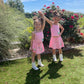 Pink beaded two piece skort set