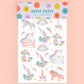 Unicorn Foil Kids Temporary Tattoos, Birthday Party Favor
