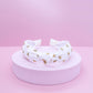 Gold Star Studded Crushed Velvet Knot Headband