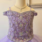 Detachable Train With Stones and Gems Mini Quince Dress