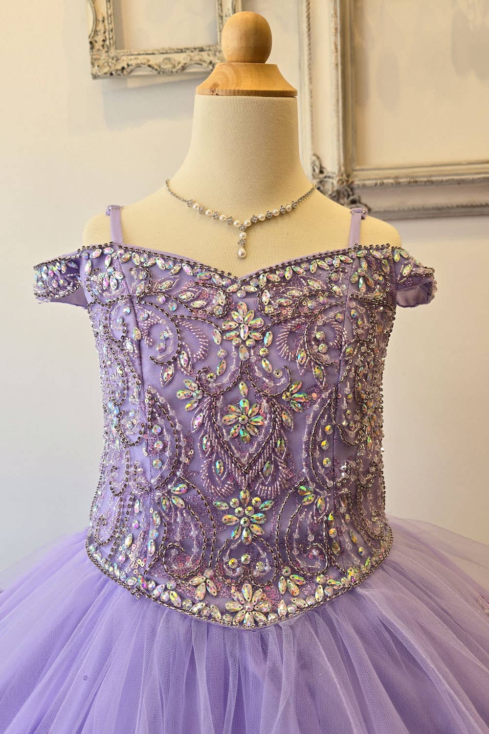 Detachable Train With Stones and Gems Mini Quince Dress