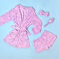 Fleece Printed Bath Robe
