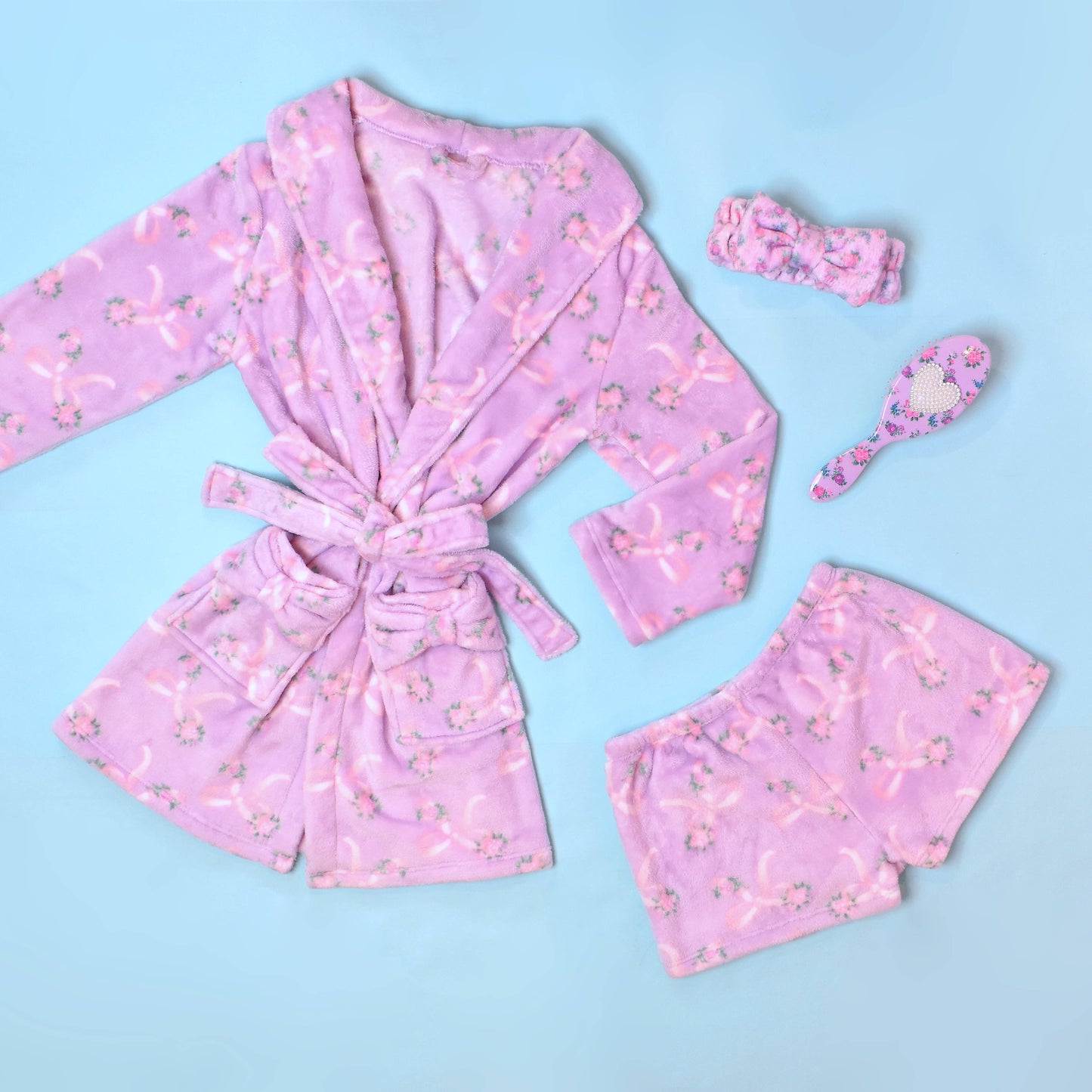 Fleece Printed Bath Robe