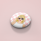 Pink Checker Taylor Button