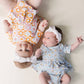 Cotton Peplum Set | Blue Daisy