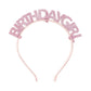 Pink Birthday Girl Headband - Kids Birthday Headband