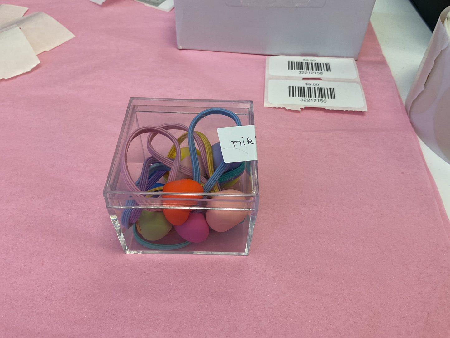 Matte Heart hair elastic 10pc￼