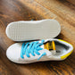 Pink Glitter Star Yellow and Blue Accent Sneakers - Kids 