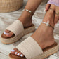 LDC Boho Woven Non-slip Wedge Slippers