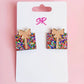 Confetti Christmas Present Stud