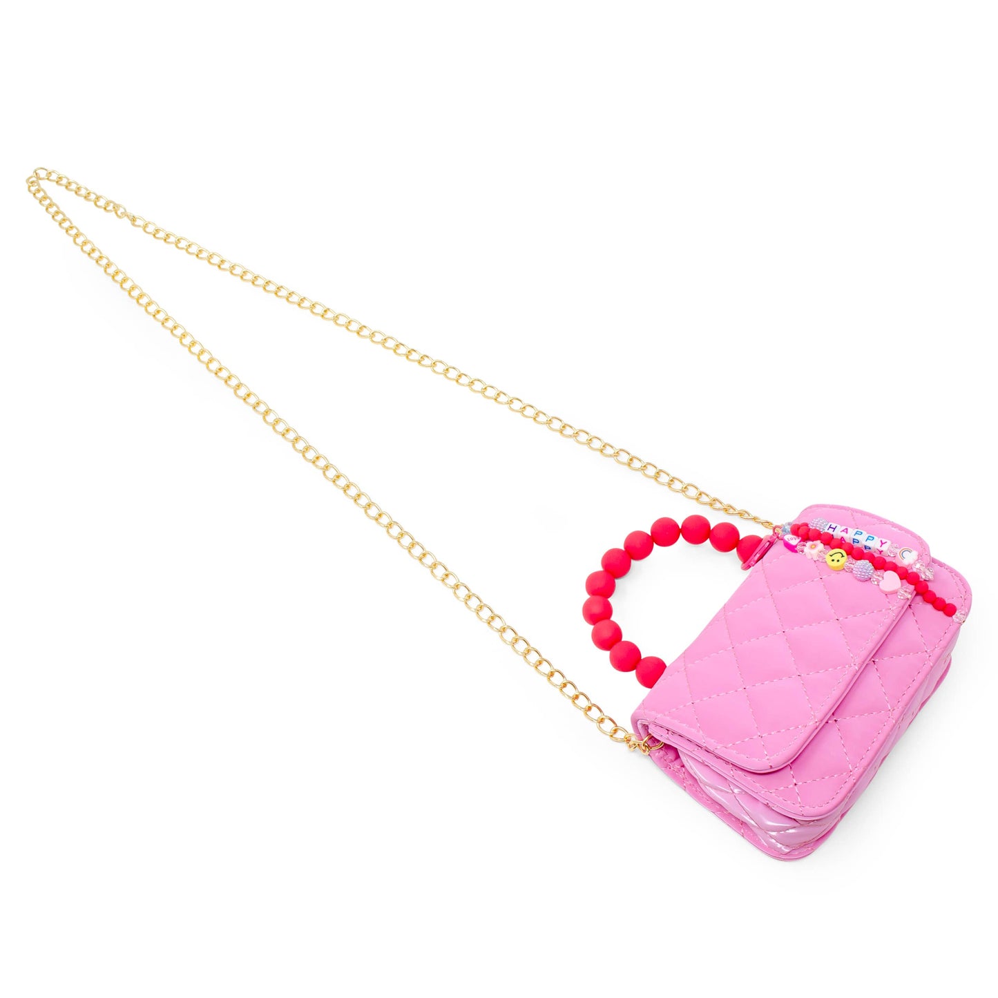 Pearl Handle Message Charm Bag