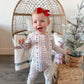 Candy Cane Lane Zippy Romper Christmas Pajamas Baby Girl PJs