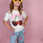 Cherry and Bow Patched Top