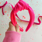 Colorblock- Bubblegum Pink & Hot Pink Knotted Headband
