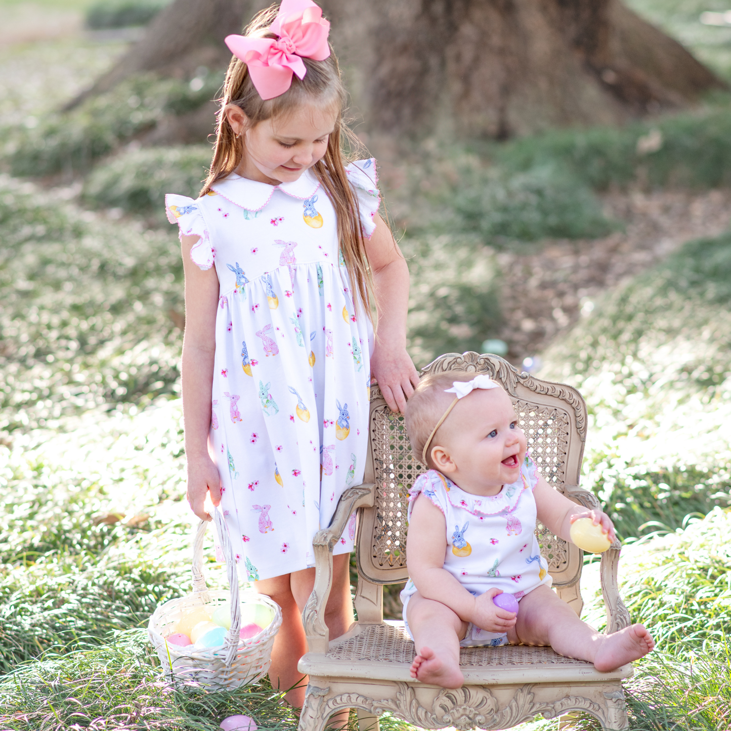 Finley Flutter Sleeve Dress in Easter Parade