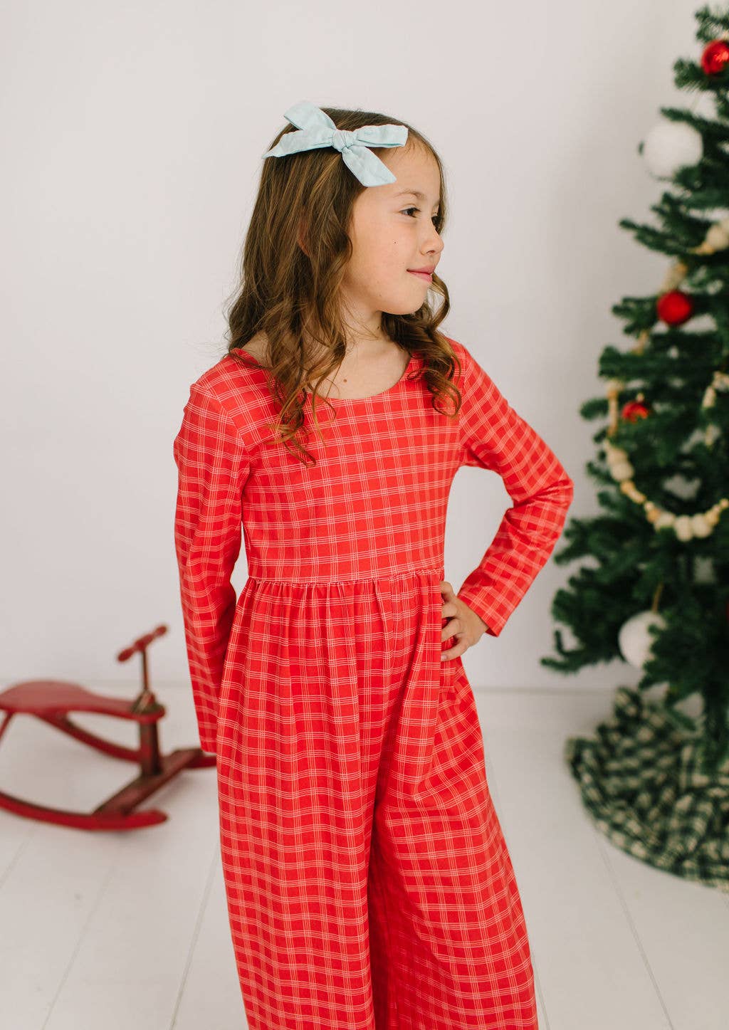 Red picnic romper
