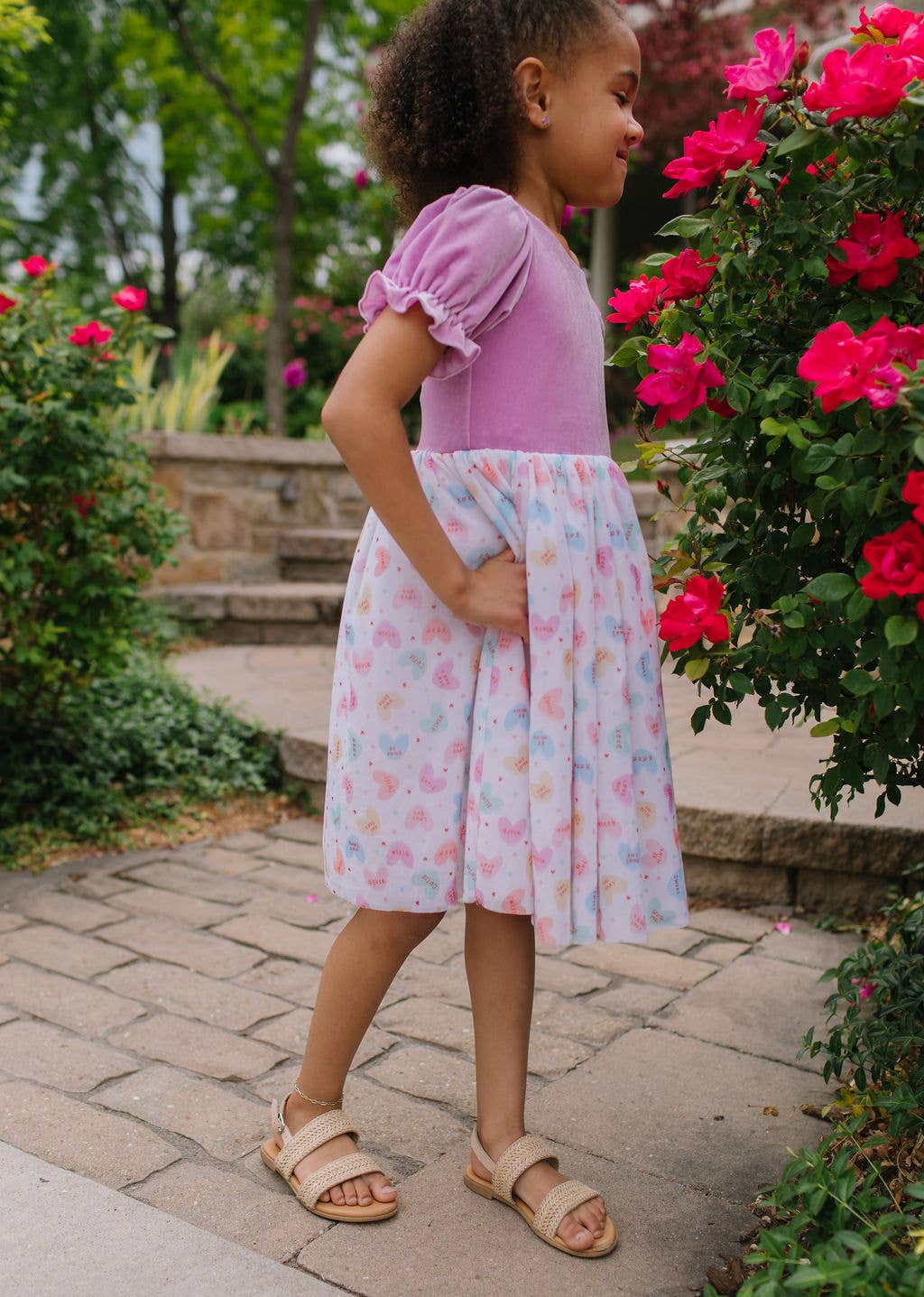 Rose Dress in Candy Hearts