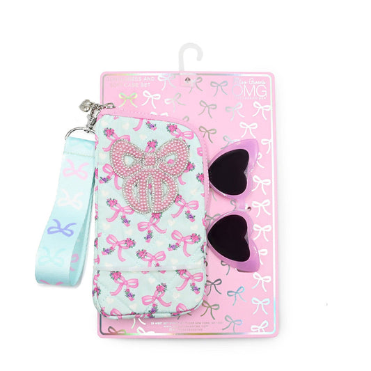 Bow Wristlet Case and Sunglasses