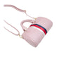Leather Striped Duffle Handbag