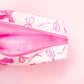 Pink Bows Nylon Cosmetic Zipper Bag
