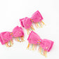 Velvet Hair Bow - Fringe Flare