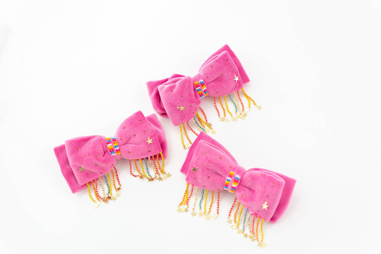 Velvet Hair Bow - Fringe Flare