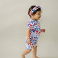 4th of July Bamboo Shorts Set | Red-White & Bows