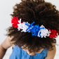 FRINGE HARD HEADBAND: cherry / ocean / white