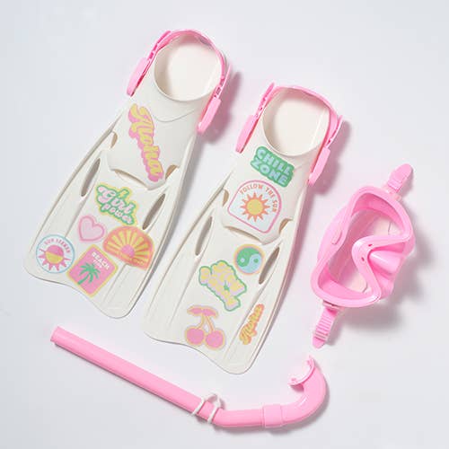 Kids Snorkel Set Medium Summer Sherbet Pink