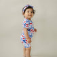 4th of July Bamboo Shorts Set | Red-White & Bows