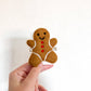 Gingerbread Man Felt Shape Hair Clip