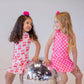 Scalloped Tank Set- Pop of Pink