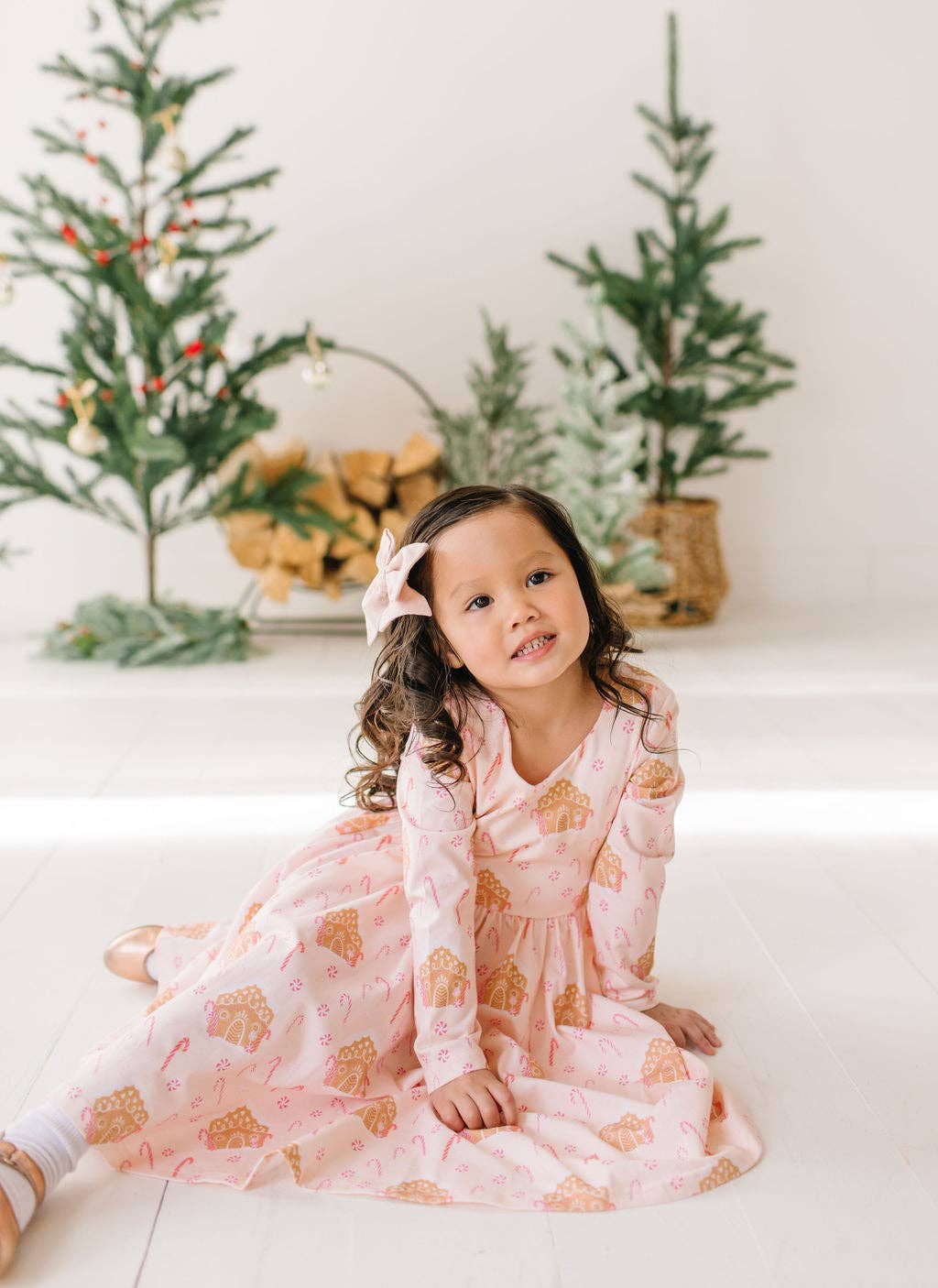 Gwendolyn Dress in Gingerbread | girls Christmas Dress