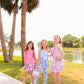 Simply Soft Strappy Smocked Long Jumpsuit - Lavender Aqua Tie Dye