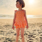Pink and Yellow Two Piece Ruffle Swimsuit Baby Toddler Girls