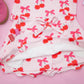 Scalloped Skirt Set- Cherry Pop
