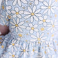 Cotton Peplum Set | Blue Daisy
