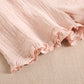 Girls' shorts in bamboo fabric with embroidered details