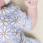 Cotton Peplum Set | Blue Daisy