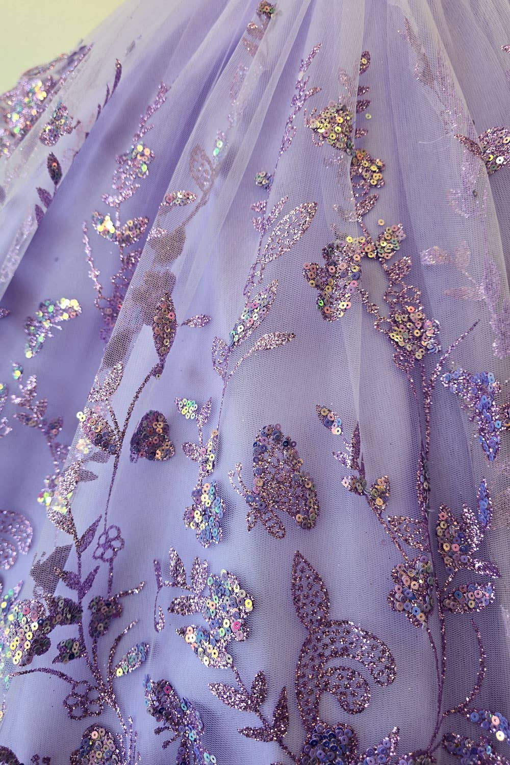 Detachable Train With Stones and Gems Mini Quince Dress