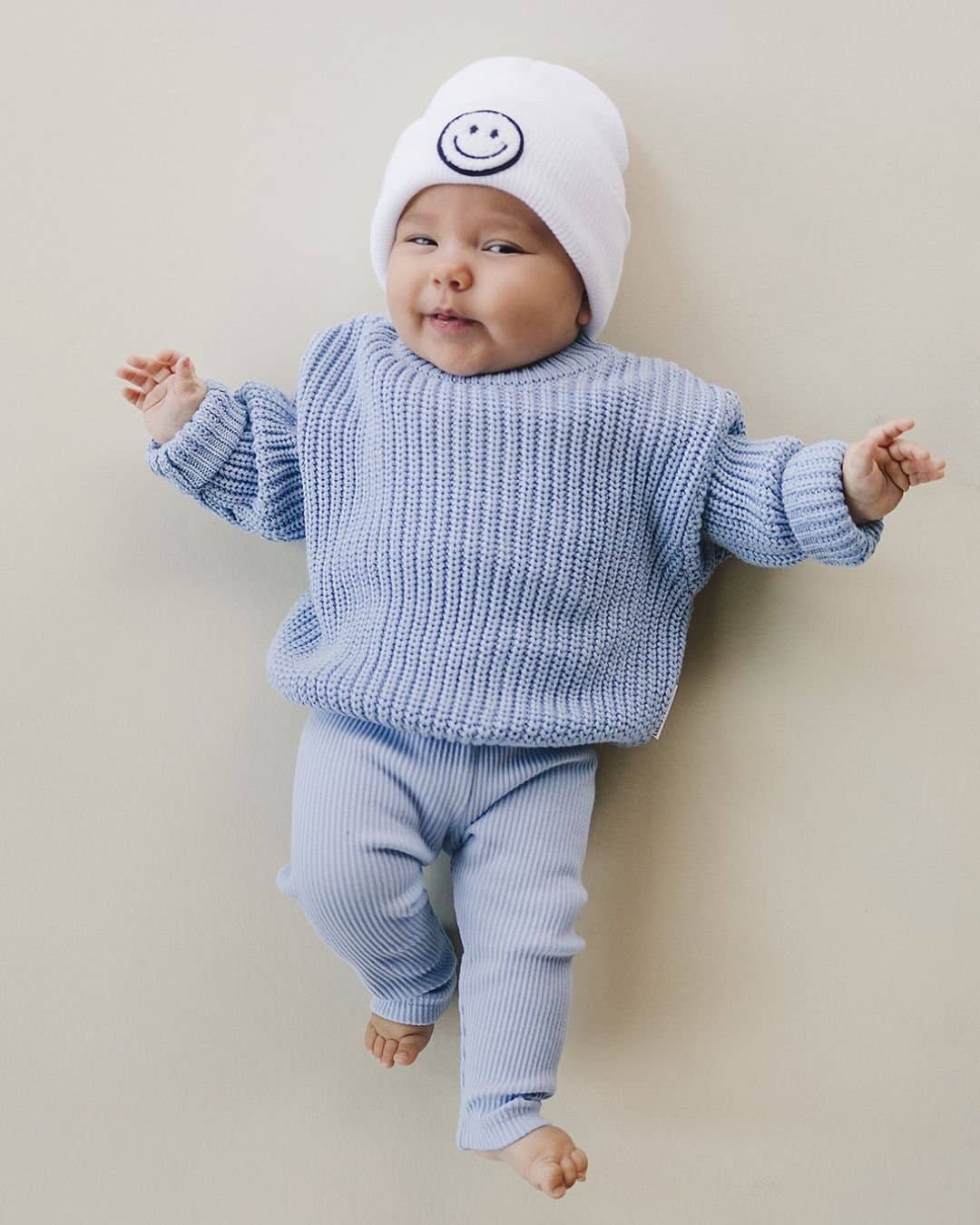Smiley Baby & Kids' Beanie | White