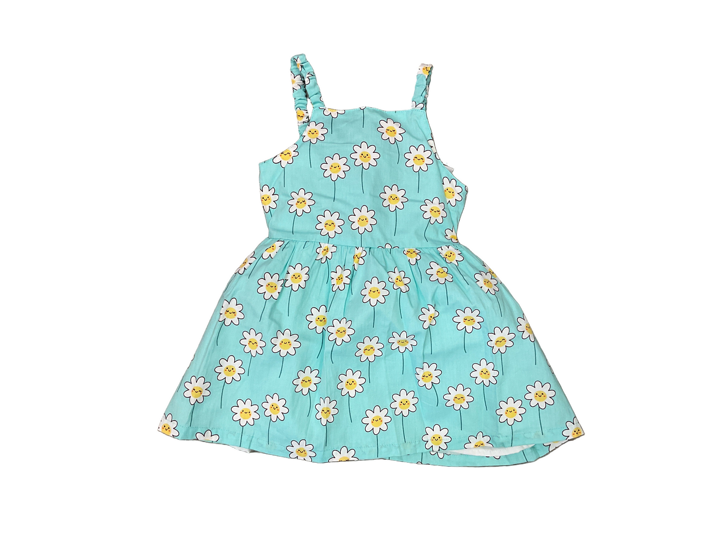 Blue dress with smiling daises