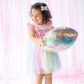 Pastel Rainbow Bow #3 Clip - Kids Birthday Hair Clip