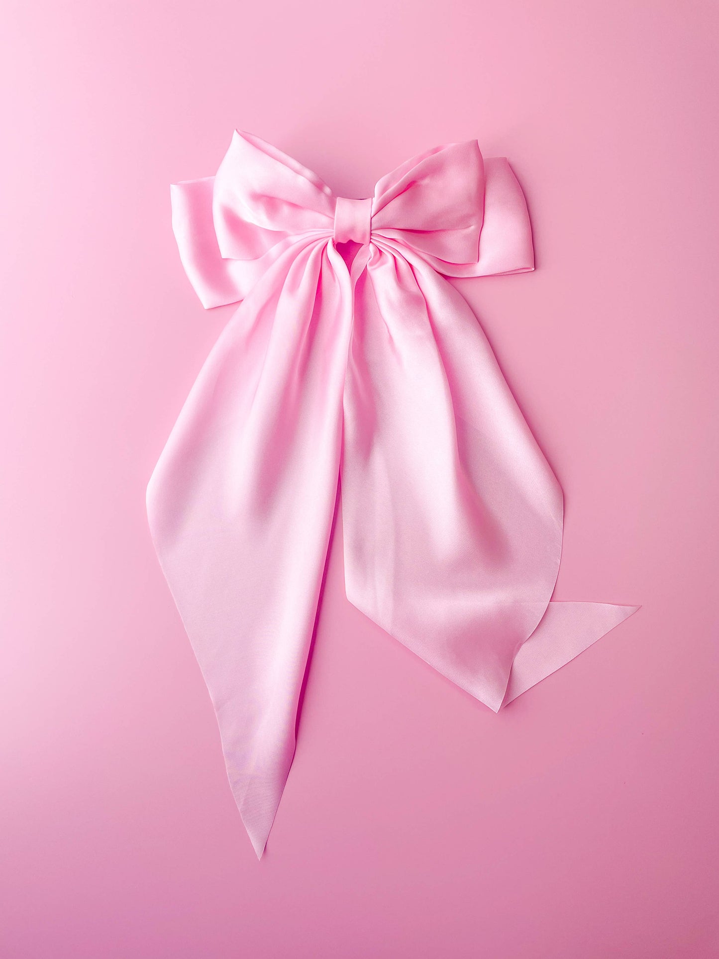Silky Oversized Ribbon Hair Bow Barrette