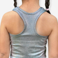 High Shine Cropped Racerback Tank & Tumble Short - Metallic Glitter