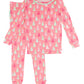 Toddler Girls Merry Pink Pines Bamboo Viscose Ruffle Long Sleeve Pajama Set
